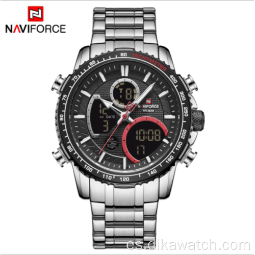 NAVIFORCE 9182 Reloj multifuncional de moda con doble pantalla